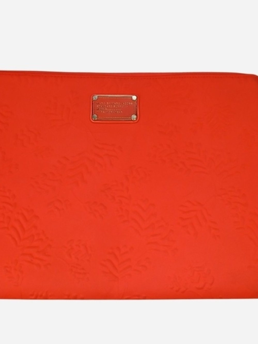 Marc By Marc Jacobs Coral Red Logo Plate Pouch